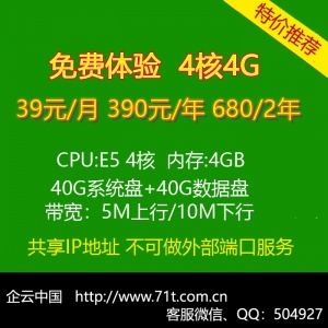 4核4G-共享IP